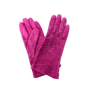 Van Raalte Magenta Vintage Leather Diamond Pattern Women's Gloves Size Small/Med